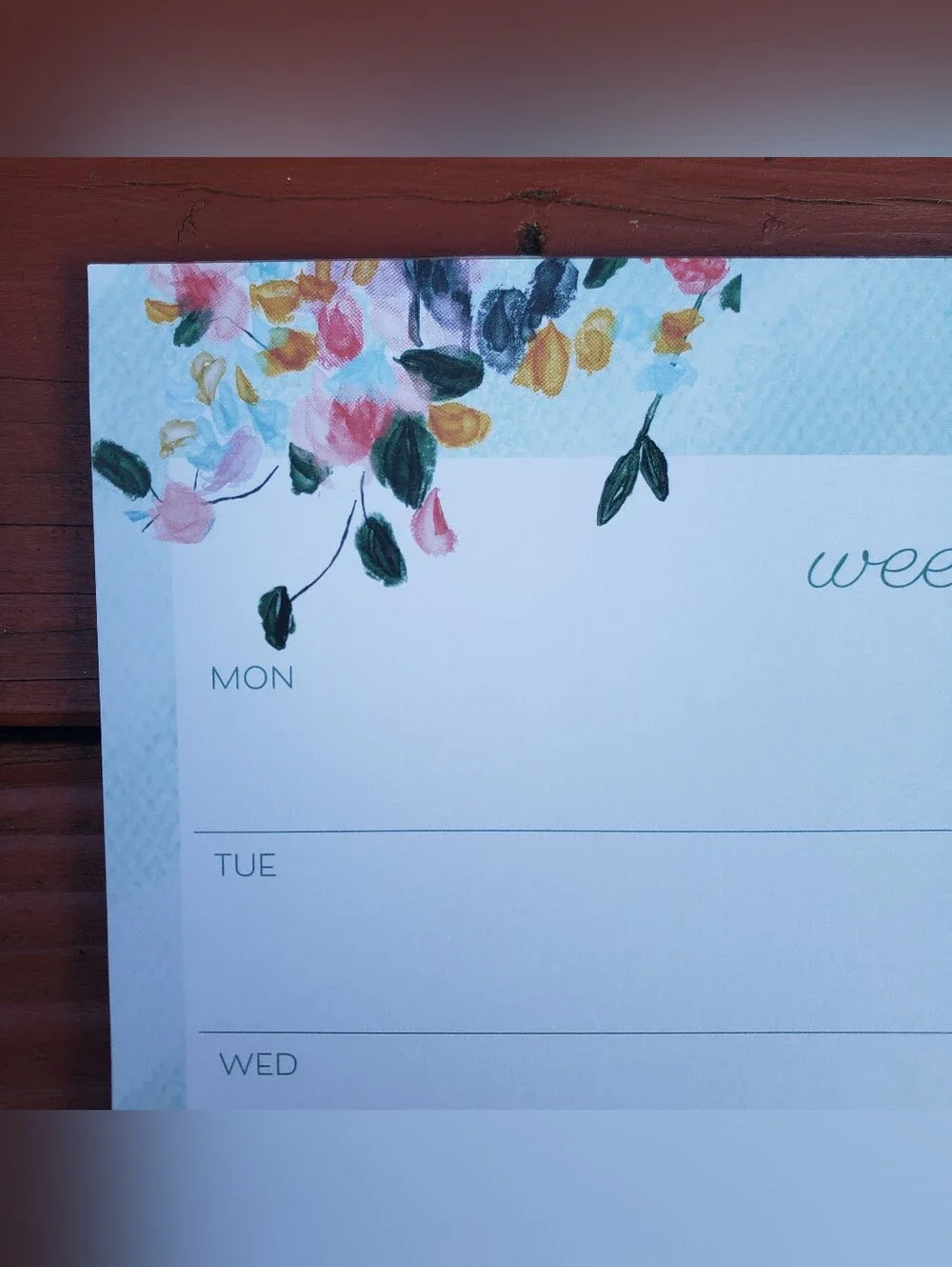 (70) Sheets - Weekly Planner Agenda (Floral) 12”x10” By Gartner Studios